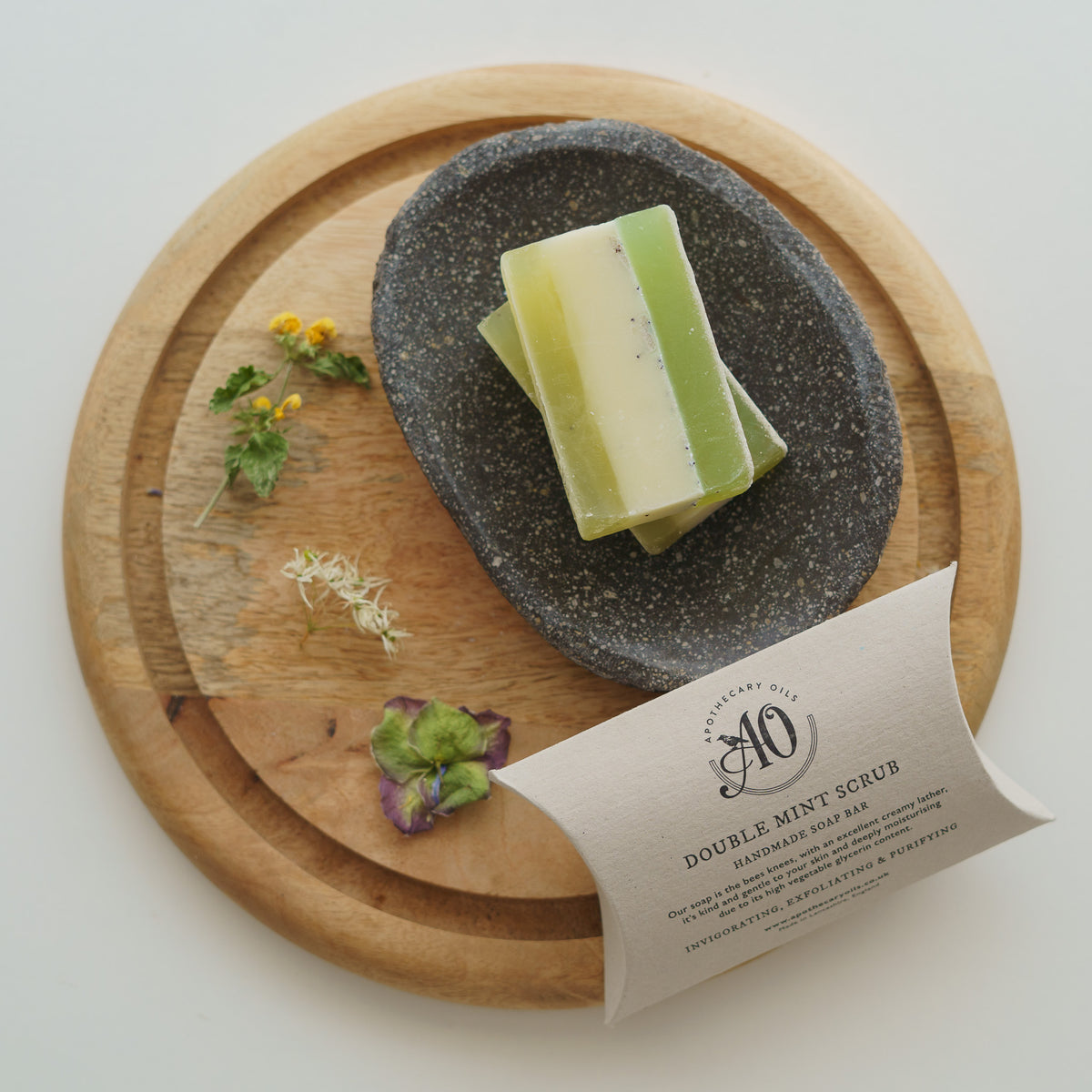 Handmade Organic Double Mint Soap Bar image 2